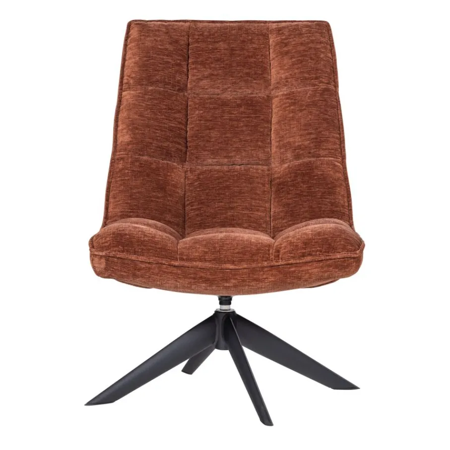 Fauteuils<WOOOD Draaifauteuil Jouke Roestbruin