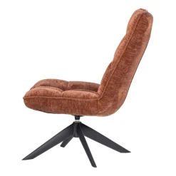 Fauteuils<WOOOD Draaifauteuil Jouke Roestbruin