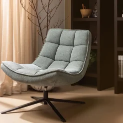 Fauteuils<WOOOD Draaifauteuil Maudi Blauw