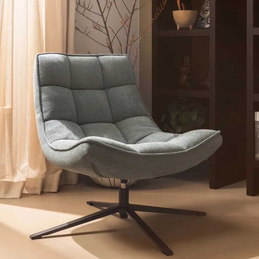 Fauteuils<WOOOD Draaifauteuil Maudi Blauw