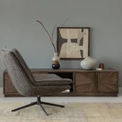 Fauteuils<WOOOD Draaifauteuil Milaro Bruin