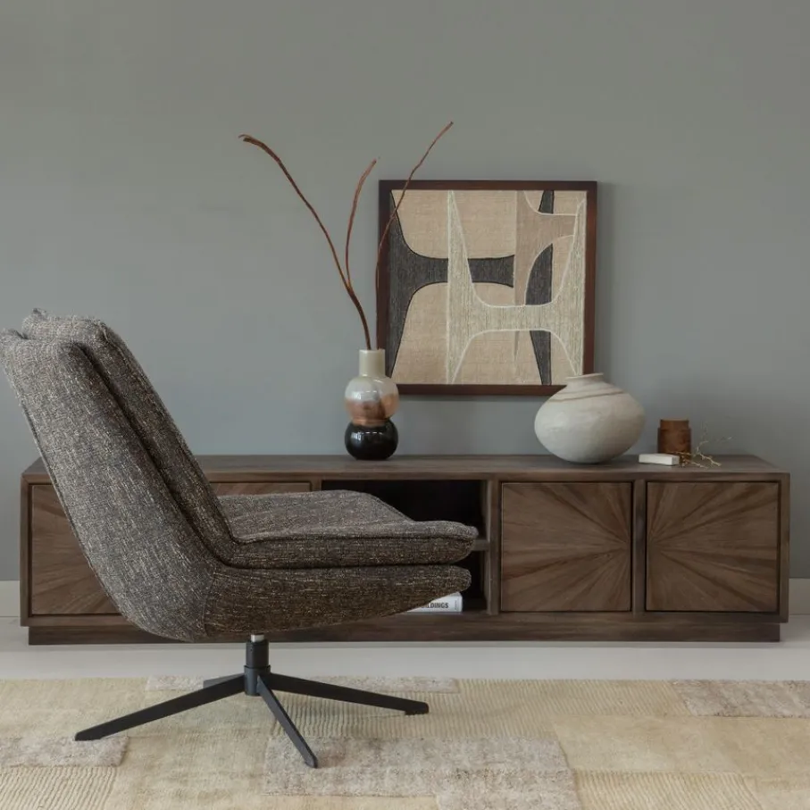 Fauteuils<WOOOD Draaifauteuil Milaro Bruin