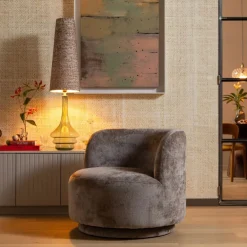 Fauteuils<WOOOD Draaifauteuil Popular Taupe