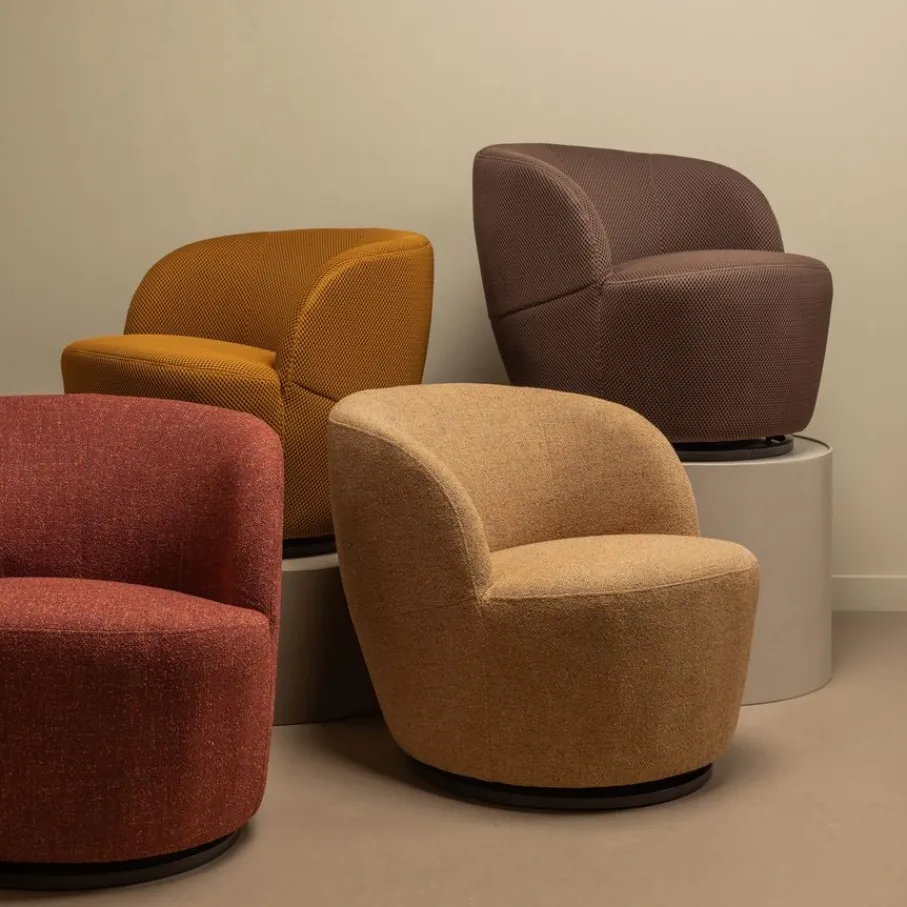 Fauteuils<WOOOD Draaifauteuil Serra Curry