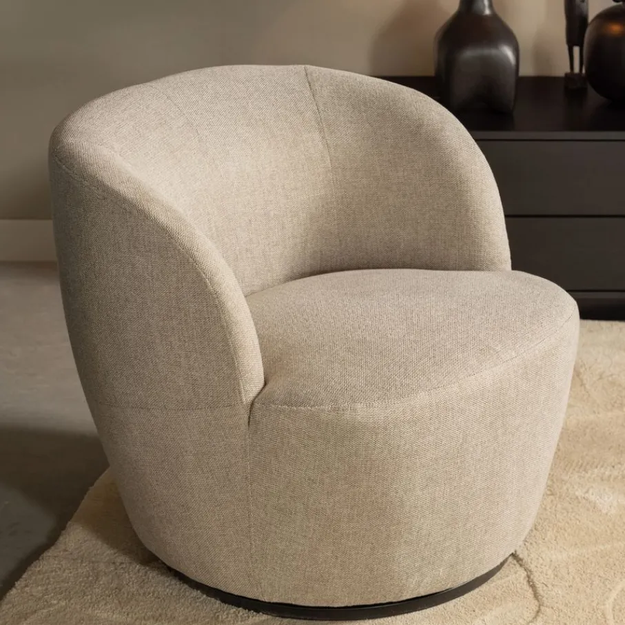 Fauteuils<WOOOD Draaifauteuil Serra Zand