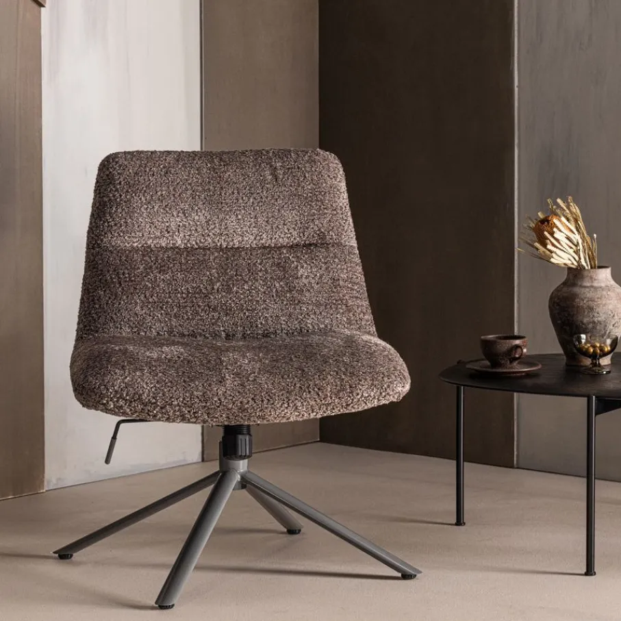 Fauteuils<WOOOD Draaifauteuil Soren Bruin