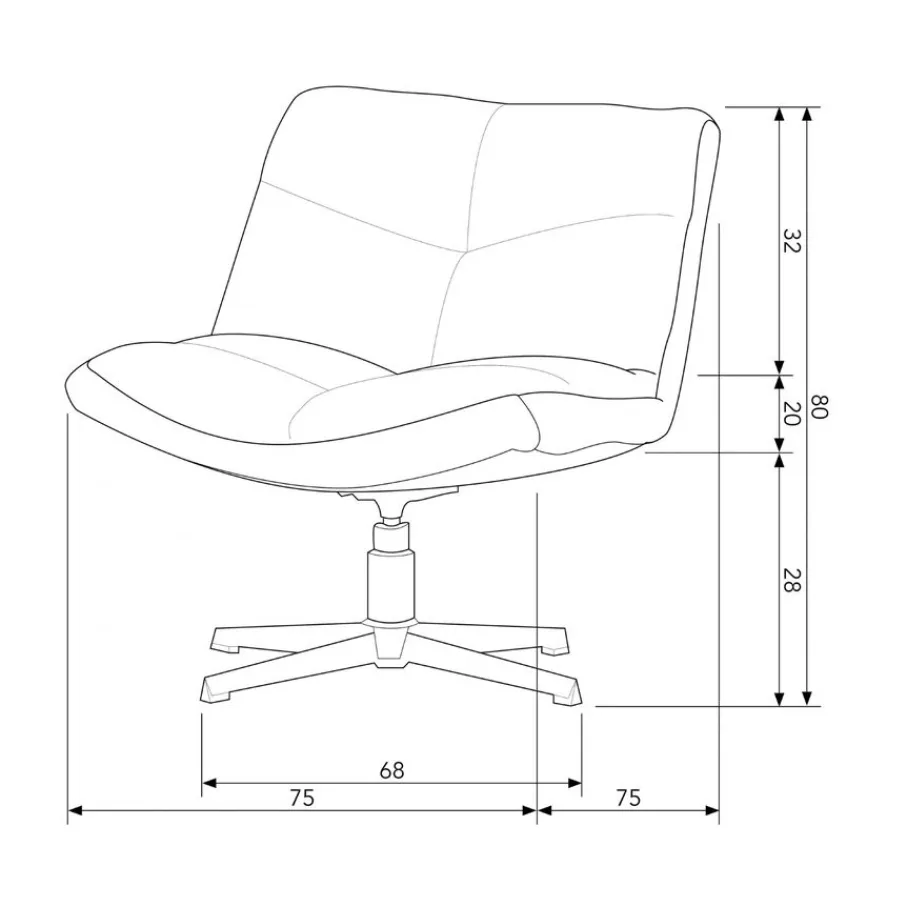 Fauteuils<WOOOD Draaifauteuil Vinny Beige