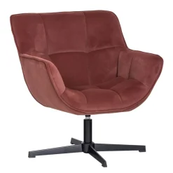 Fauteuils<WOOOD Draaifauteuil Wibo RoodBruin