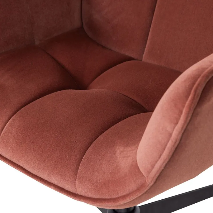 Fauteuils<WOOOD Draaifauteuil Wibo RoodBruin