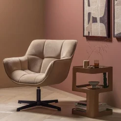 Fauteuils<WOOOD Draaifauteuil Wibo Zand