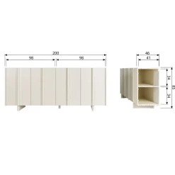 Dressoirs<WOOOD Dressoir Basu Dust - 200x85x46 cm