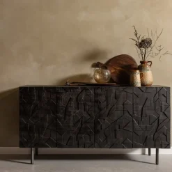 Dressoirs<WOOOD Dressoir Counter Zwart - 160x83x40 cm