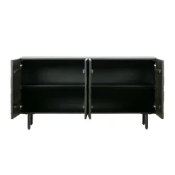Dressoirs<WOOOD Dressoir Counter Zwart - 160x83x40 cm