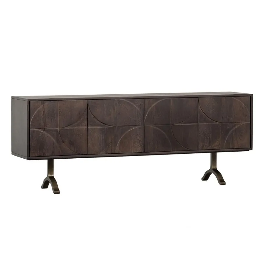 Dressoirs<WOOOD Dressoir Draw Bruin - 180x70x40 cm