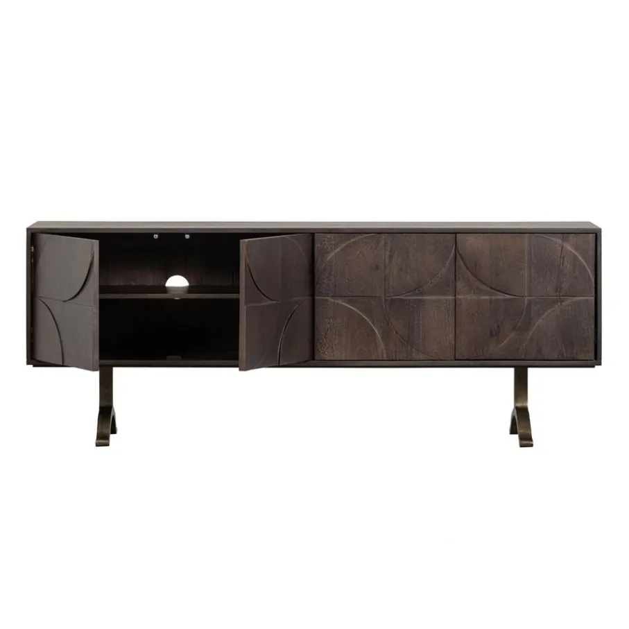 Dressoirs<WOOOD Dressoir Draw Bruin - 180x70x40 cm
