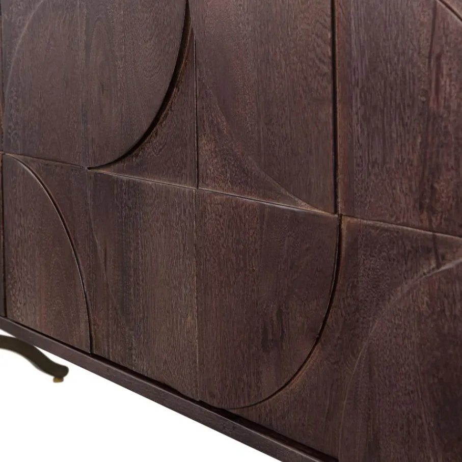 Dressoirs<WOOOD Dressoir Draw Bruin - 180x70x40 cm