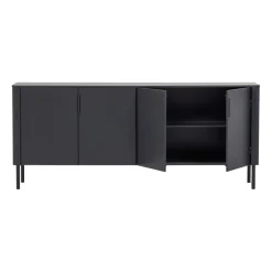 Dressoirs<WOOOD Dressoir Gunnar Zwart - 201x85x44 cm