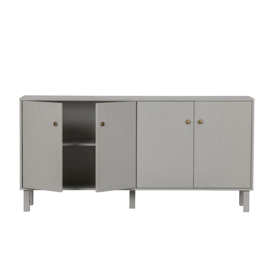 Dressoirs<WOOOD Dressoir Madu Grijs - 160x78x46 cm