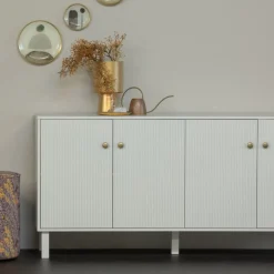 Dressoirs<WOOOD Dressoir Madu Grijs - 160x78x46 cm