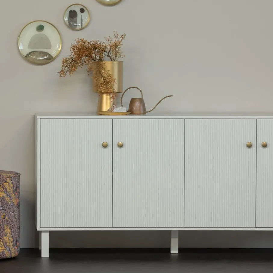 Dressoirs<WOOOD Dressoir Madu Grijs - 160x78x46 cm