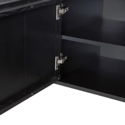 Dressoirs<WOOOD Dressoir New Gravure Zwart - 200x85x46 cm