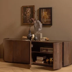 Dressoirs<WOOOD Dressoir Sense Bruin - 160x50x46 cm