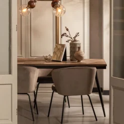 Eetkamerstoelen<WOOOD Eetkamerstoel Admit Taupe