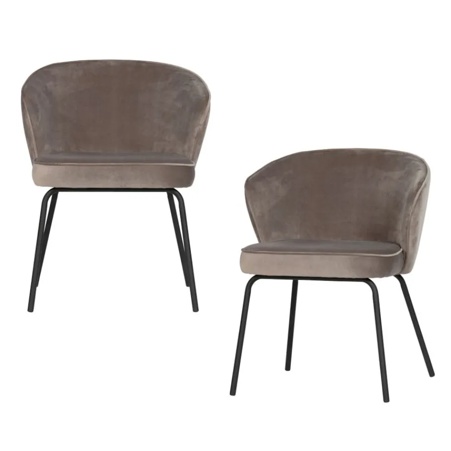 Eetkamerstoelen<WOOOD Eetkamerstoel Admit Taupe