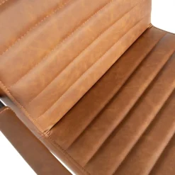 Eetkamerstoelen<WOOOD Eetkamerstoel Bas Cognac