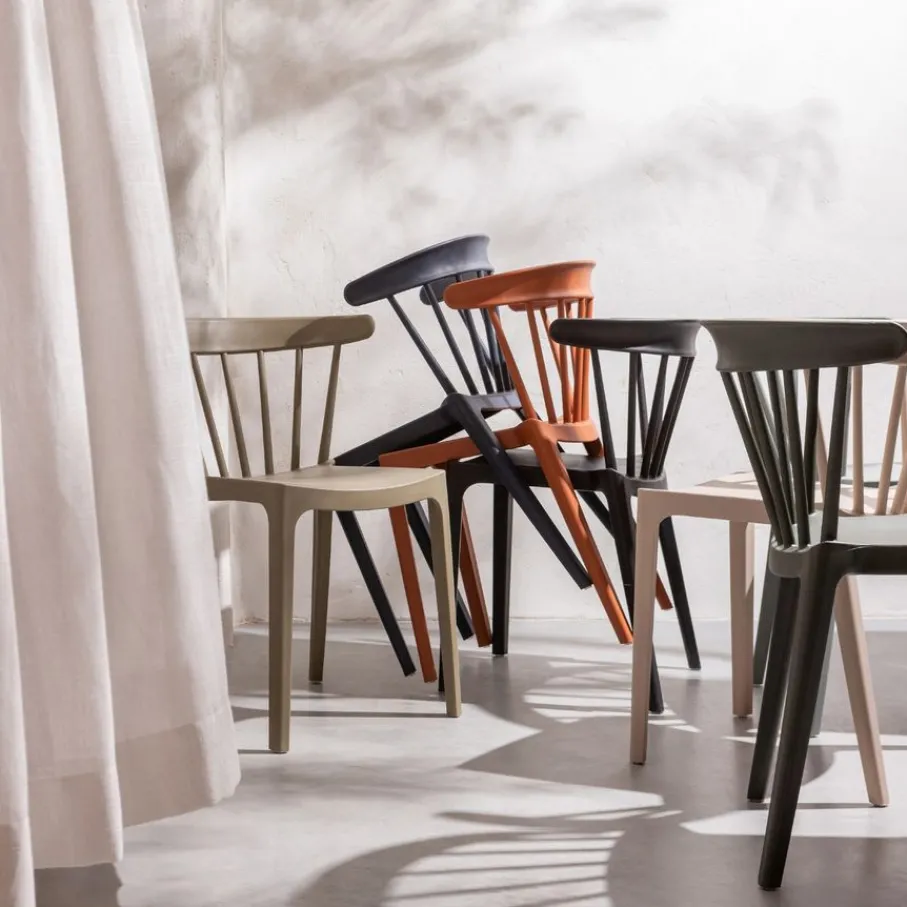 Eetkamerstoelen<WOOOD Eetkamerstoel Bliss Groen