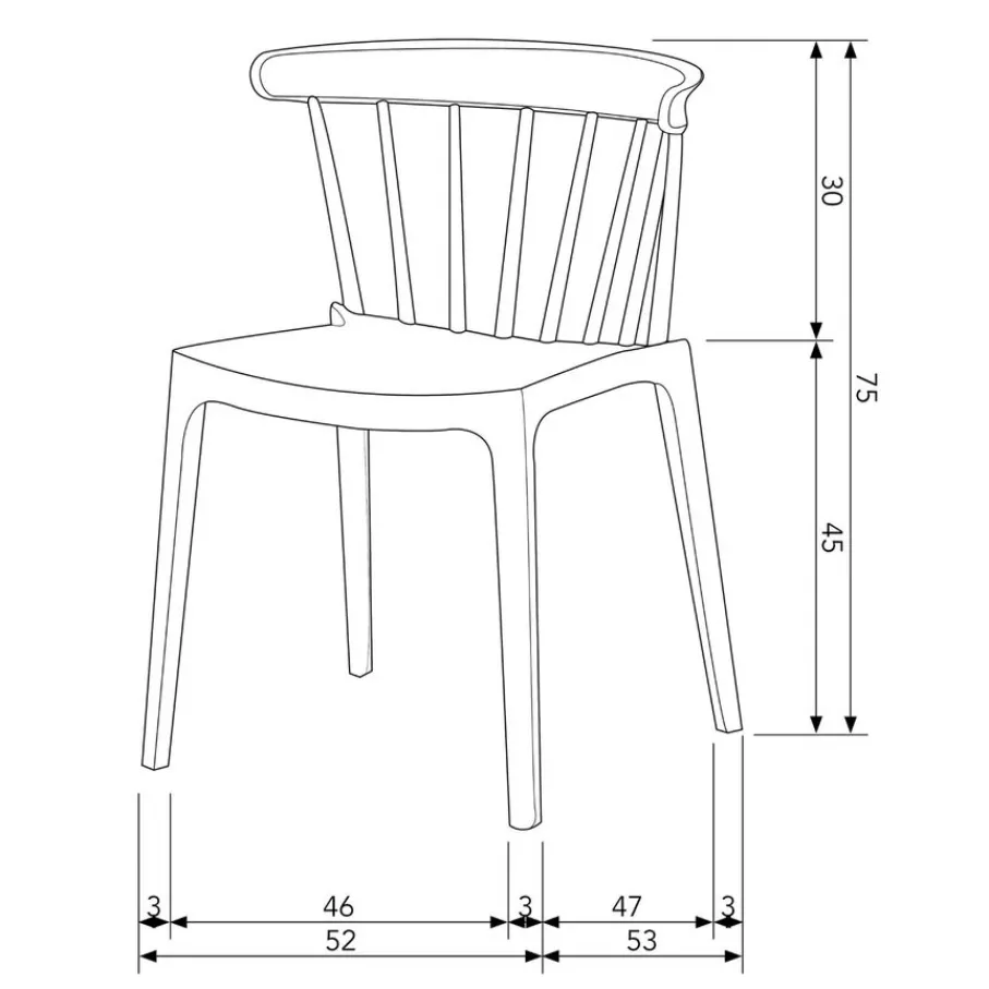 Eetkamerstoelen<WOOOD Eetkamerstoel Bliss Groen