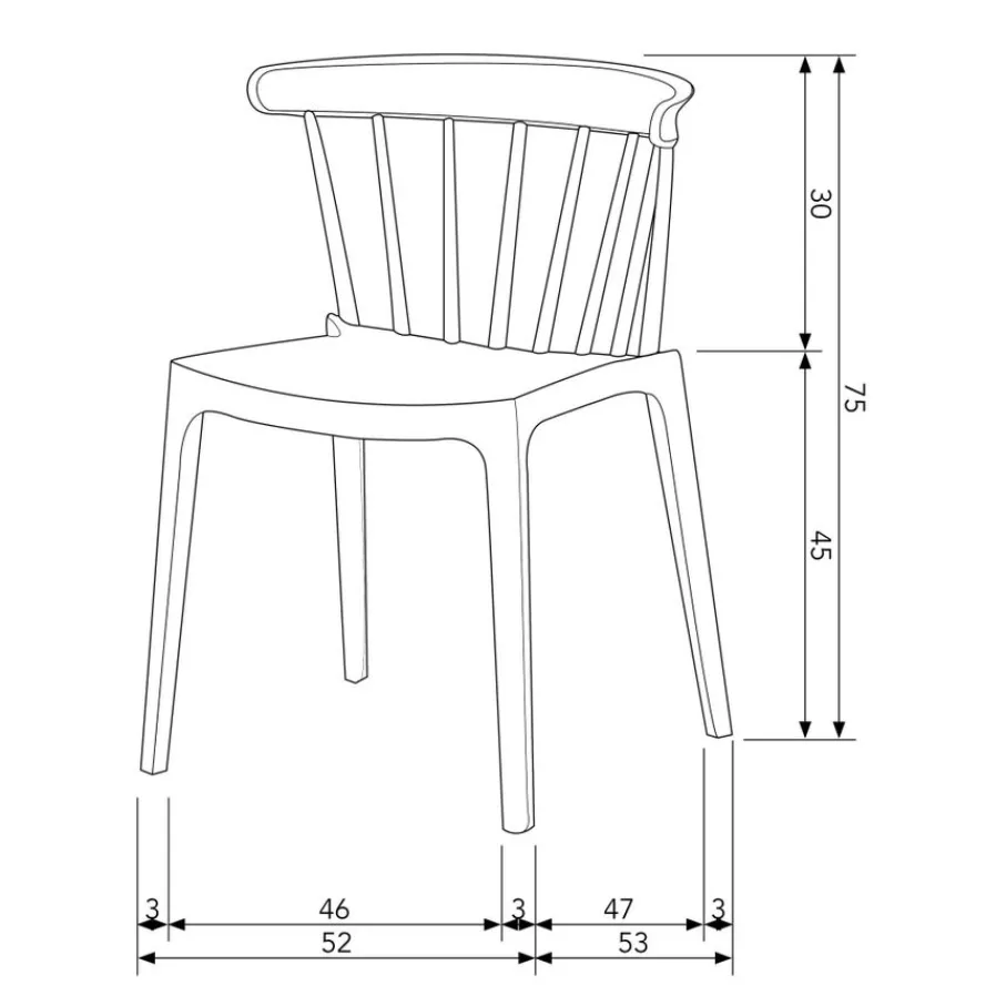 Eetkamerstoelen<WOOOD Eetkamerstoel Bliss Zwart