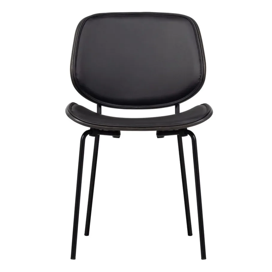 Eetkamerstoelen<WOOOD Eetkamerstoel Close Zwart