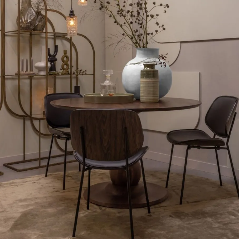 Eetkamerstoelen<WOOOD Eetkamerstoel Close Zwart