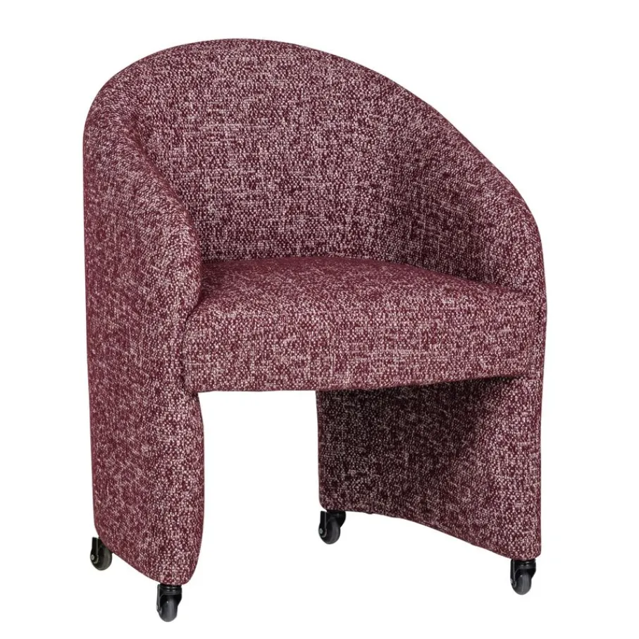 Eetkamerstoelen<WOOOD Eetkamerstoel Cordo Bordeauxrood