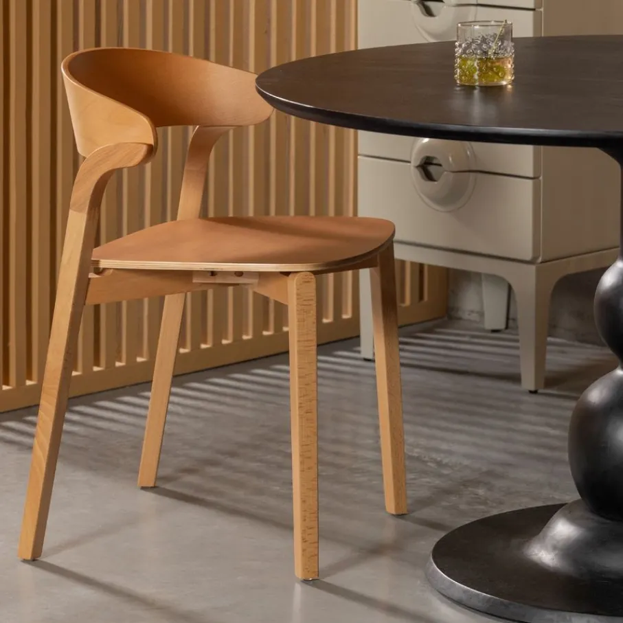 Eetkamerstoelen<WOOOD Eetkamerstoel Cras Naturel
