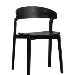 Eetkamerstoelen<WOOOD Eetkamerstoel Cras Zwart