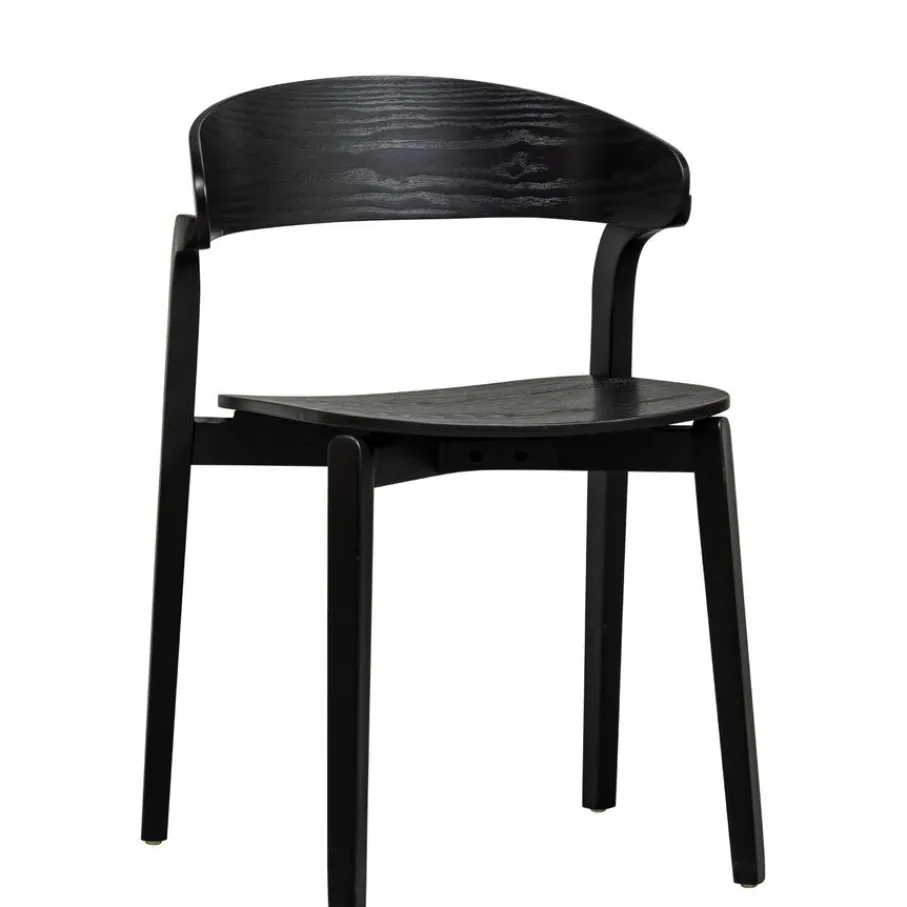 Eetkamerstoelen<WOOOD Eetkamerstoel Cras Zwart