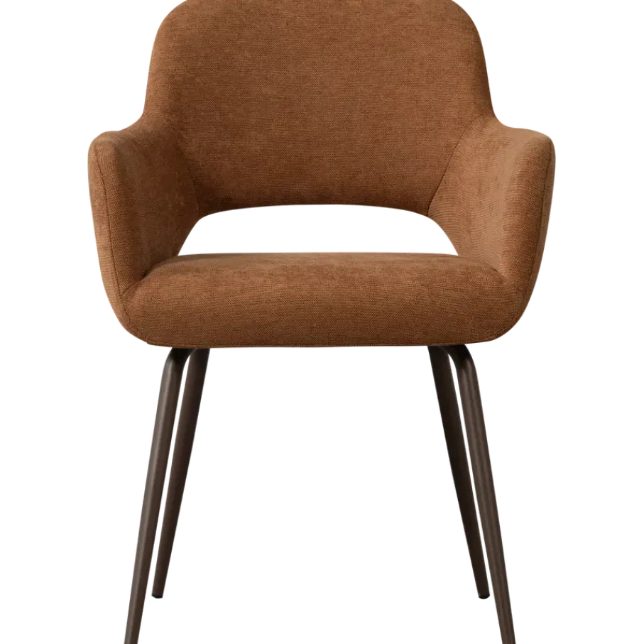 Eetkamerstoelen<WOOOD Eetkamerstoel Jenny Bruin