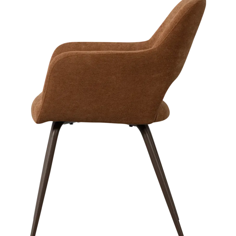 Eetkamerstoelen<WOOOD Eetkamerstoel Jenny Bruin