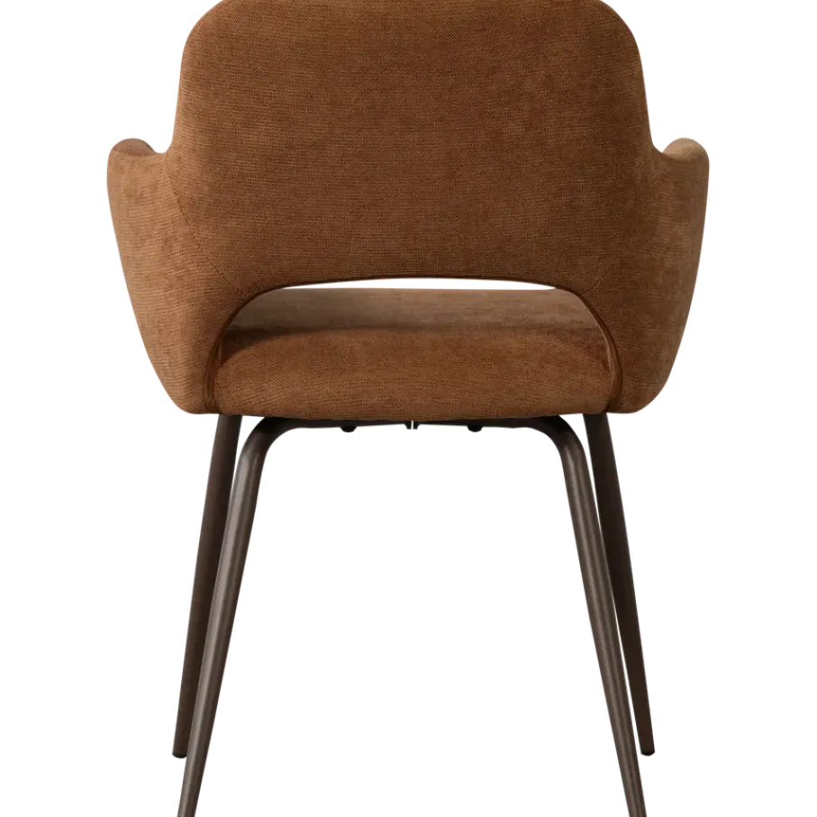 Eetkamerstoelen<WOOOD Eetkamerstoel Jenny Bruin