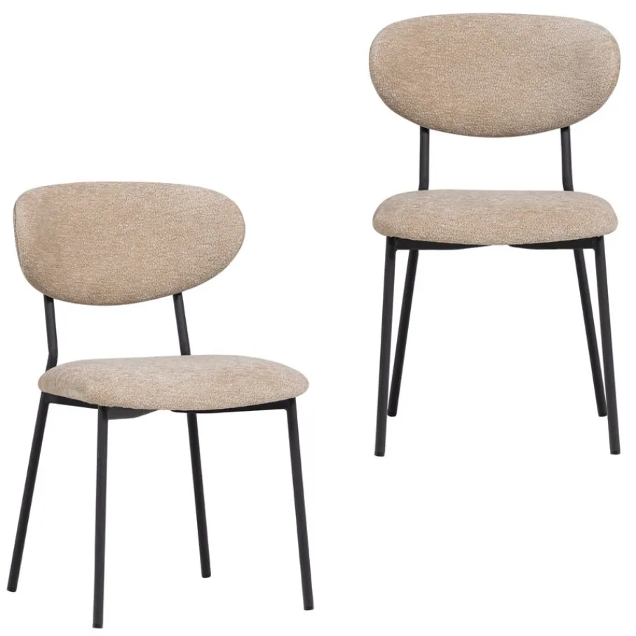 Eetkamerstoelen<WOOOD Eetkamerstoel Kjeld Beige