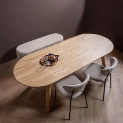 Eetkamerstoelen<WOOOD Eetkamerstoel Kjeld Beige