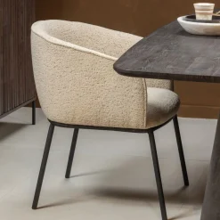 Eetkamerstoelen<WOOOD Eetkamerstoel Leon Beige