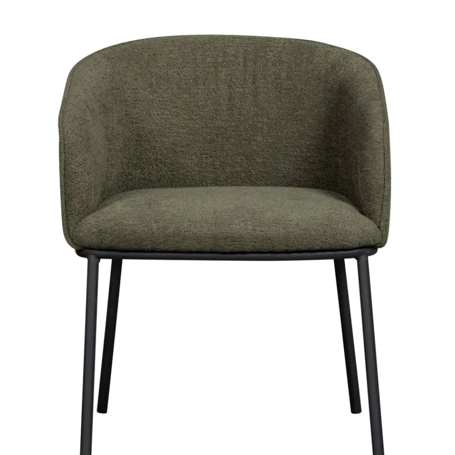 Eetkamerstoelen<WOOOD Eetkamerstoel Leon Groen