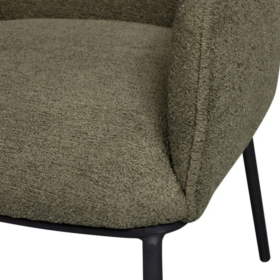 Eetkamerstoelen<WOOOD Eetkamerstoel Leon Groen