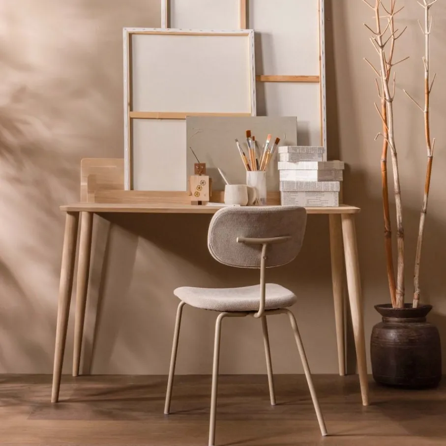 Eetkamerstoelen<WOOOD Eetkamerstoel Link Zand