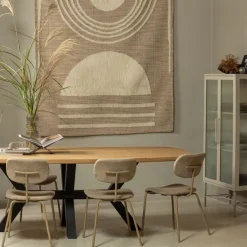 Eetkamerstoelen<WOOOD Eetkamerstoel Link Zand