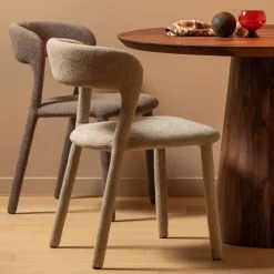 Eetkamerstoelen<WOOOD Eetkamerstoel Noble Zand