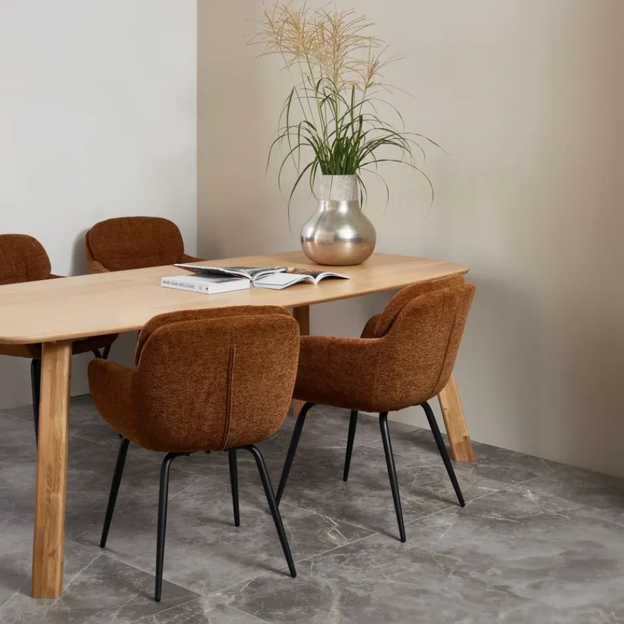 Eetkamerstoelen<WOOOD Eetkamerstoel Runa Caramel